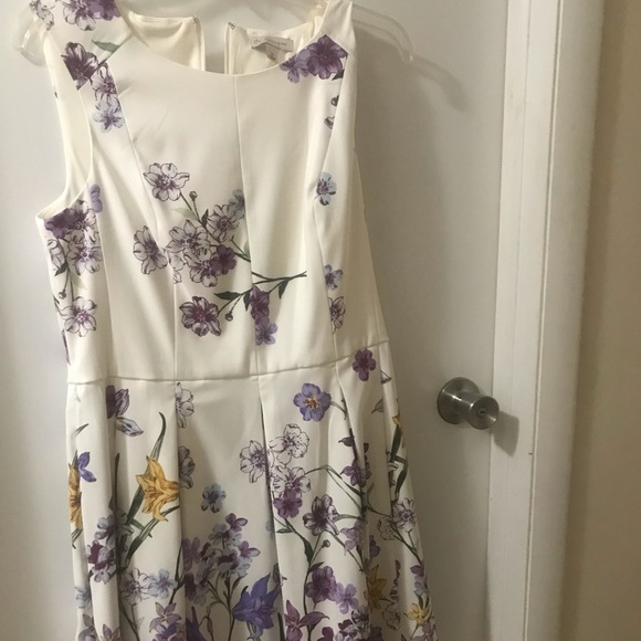 Dressbarn | White & Purple Floral Dress - Picture 2 of 7